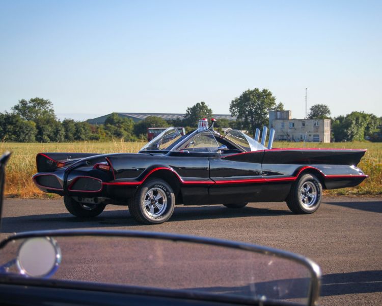 batmobile on a track for a superhero driving experience day