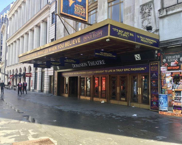 the entrance to the dominion theatre seen on the david bowie tour in london