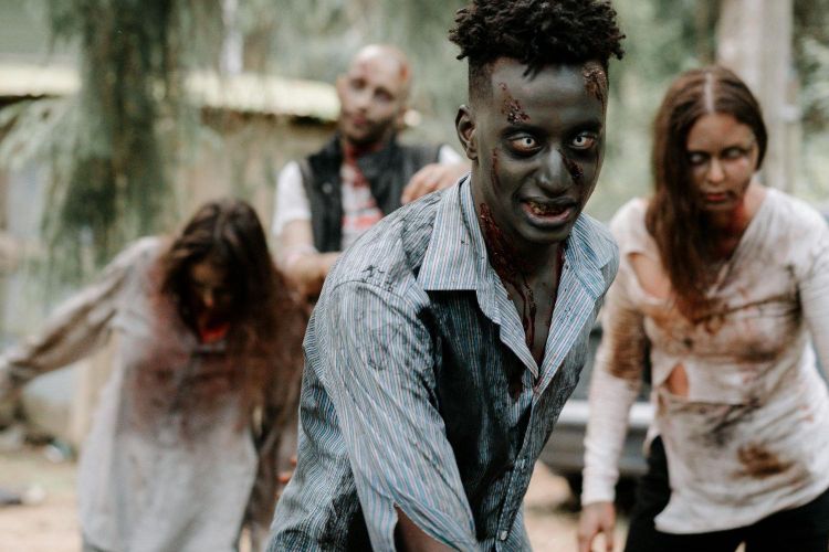 people dressed up as zombies