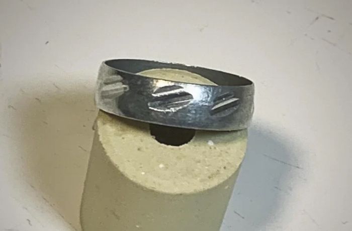 Ring made from silver clay