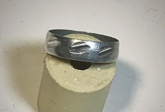 Ring made from silver clay