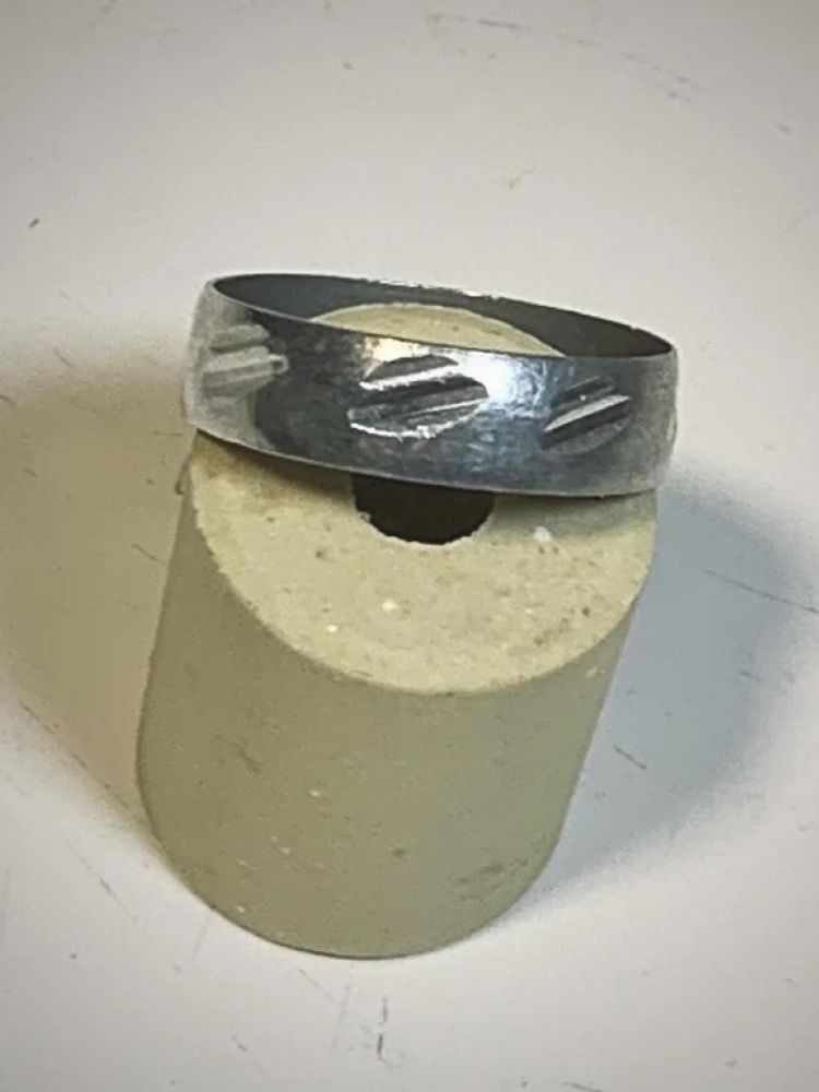 Ring made from silver clay
