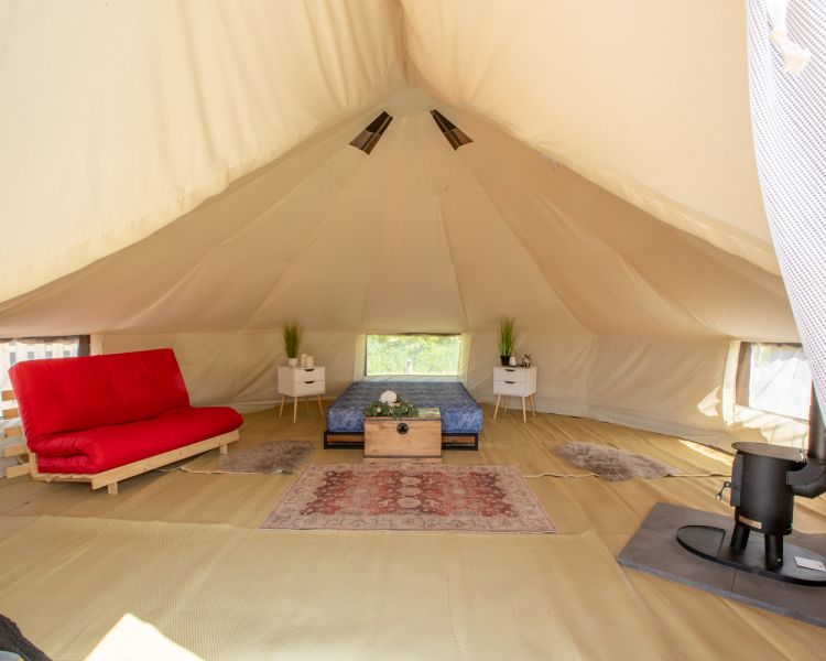 Bell tent glamping