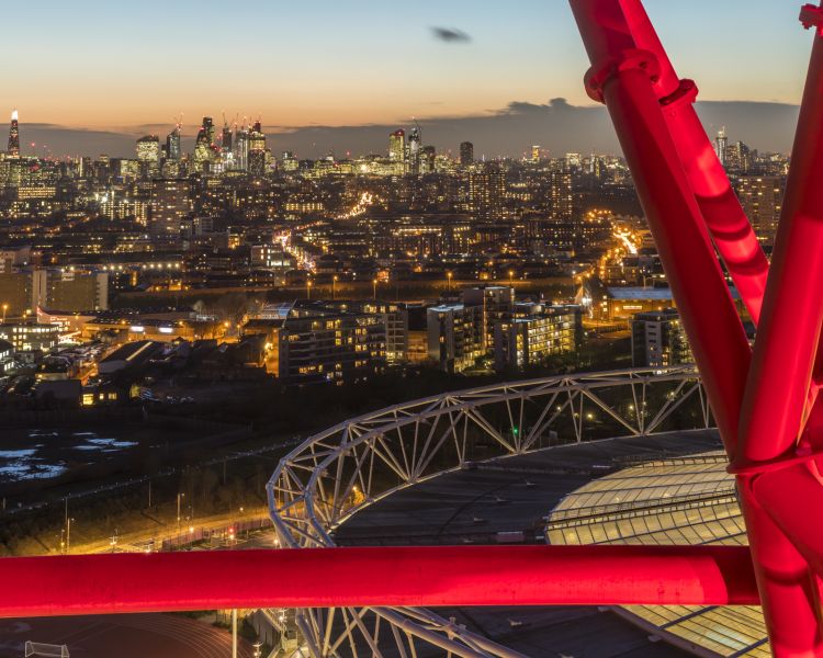The View from the Arcelor Mittal Orbit Sunset