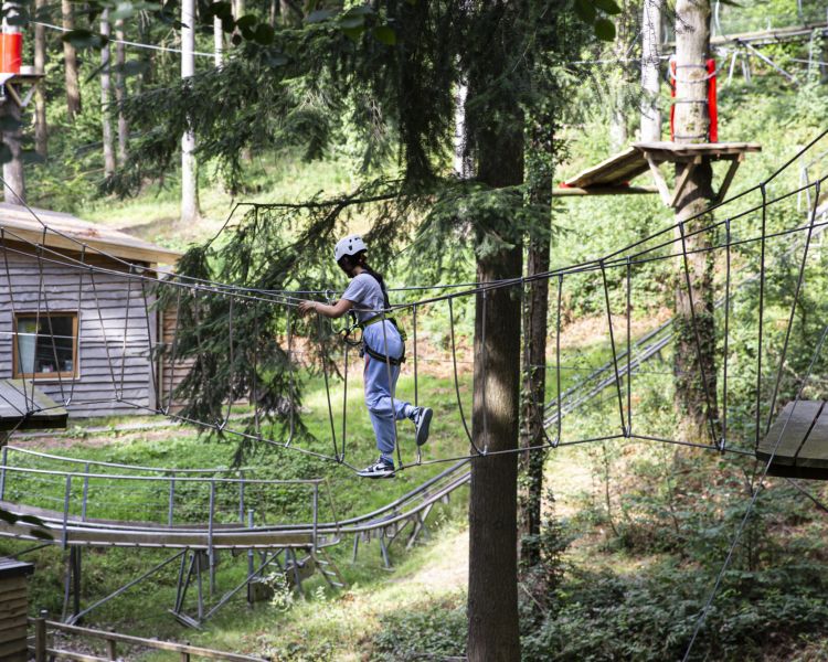 people making their way along the course at zip world zip safari