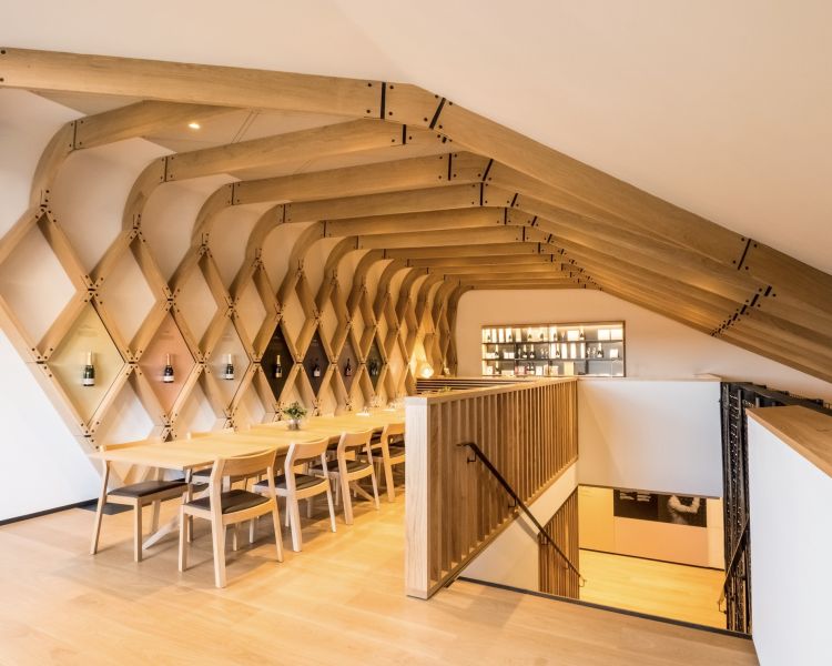 the indoor tasting room seen on a tour of gusbourne estate