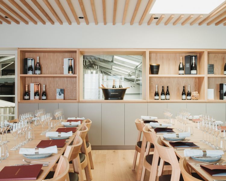 the restaurant area where the three course lunch is held as part of a tour of the gusbourne estate