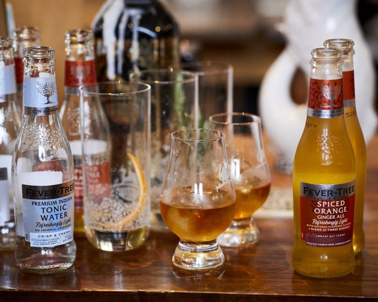 drinks of gin and whisky sampled on a distillery tour with forest distillery in cheshire