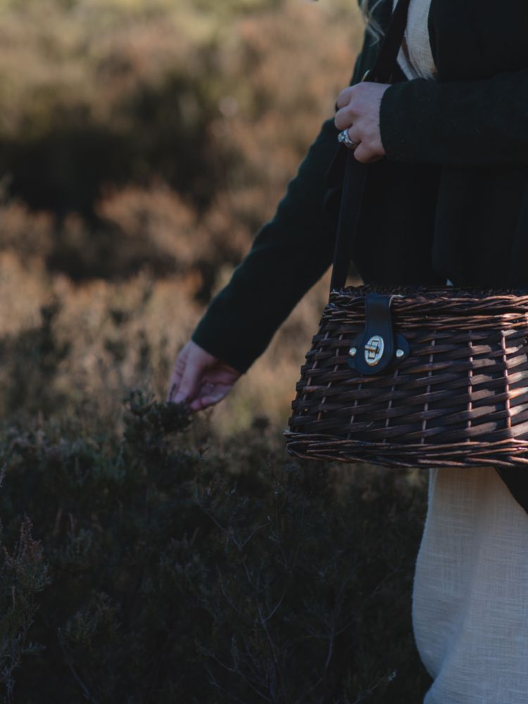 Lady with foraging basket