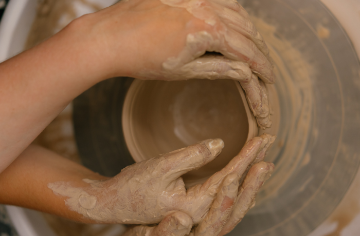 Couples pottery class