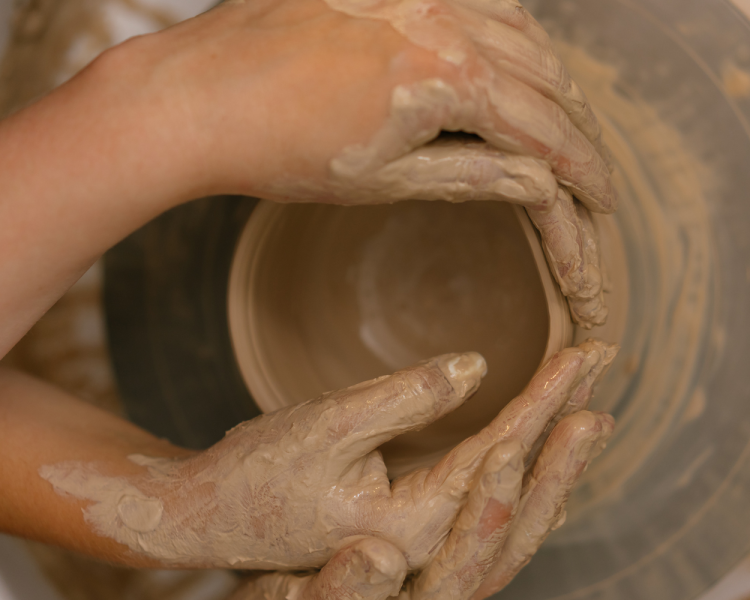 Couples pottery class
