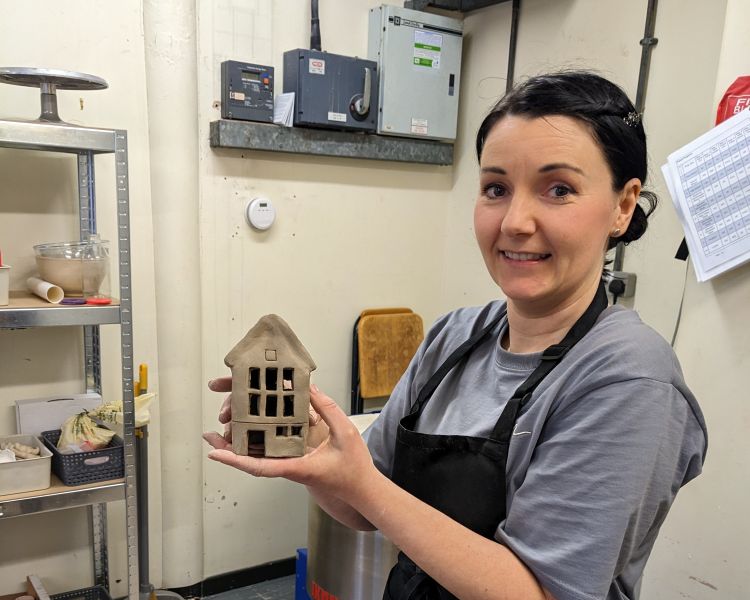 Handmade ceramic house