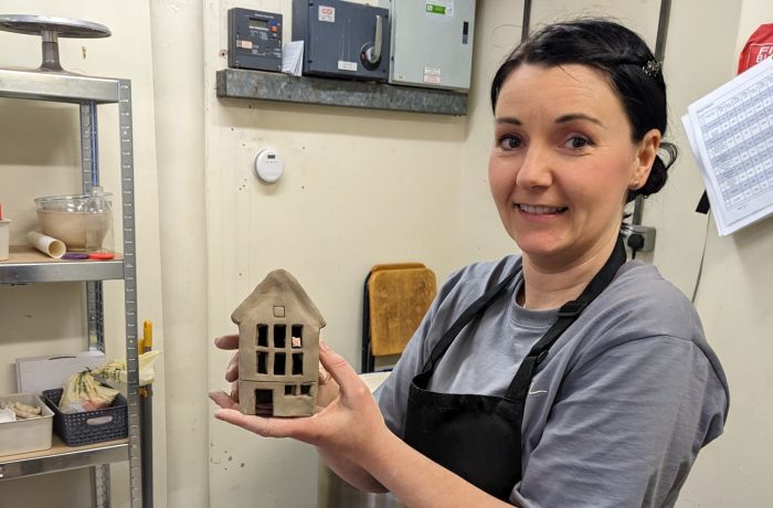 Handmade ceramic house