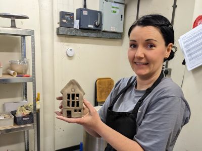 Handmade ceramic house