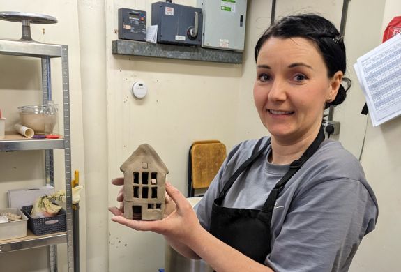 Handmade ceramic house