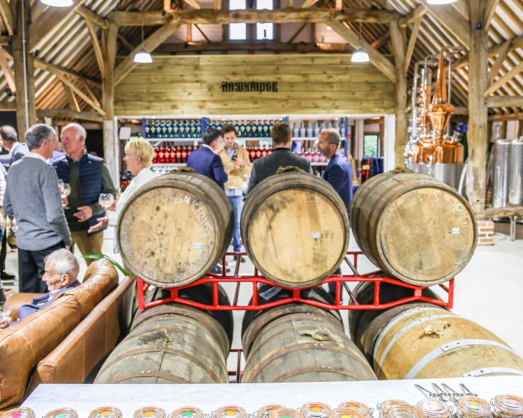 Gin distillery inside a converted barn