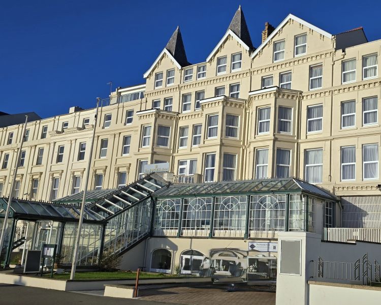 the exterior of the empress hotel on the isle of man