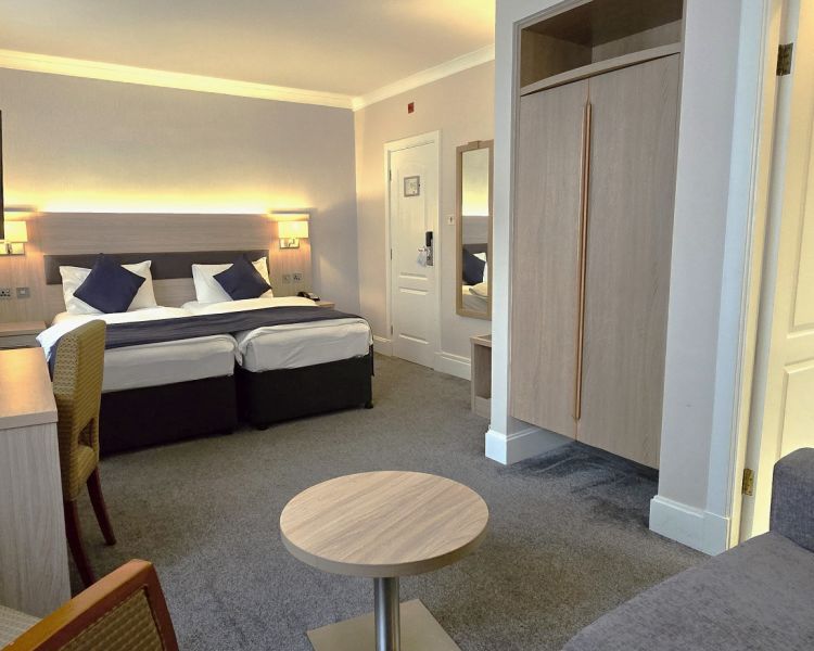 a classic twin room at the empress hotel on the isle of man