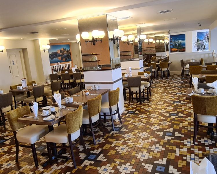 promenade breakfast room at the empress hotel on the isle of man
