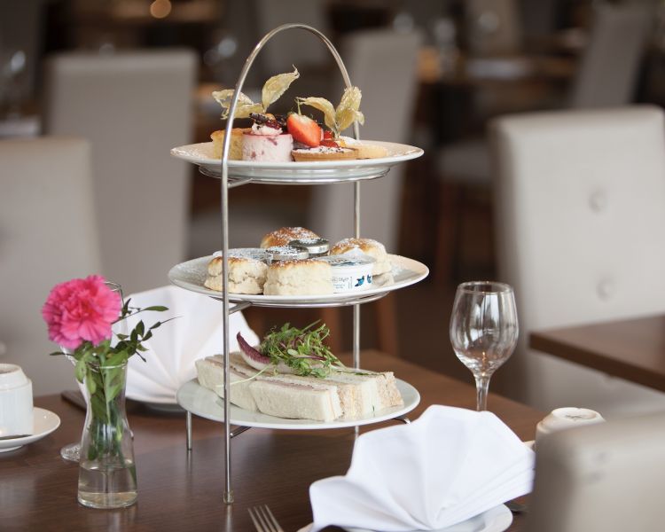 an afternoon tea at a country house hotel in hertfordshire