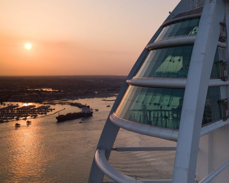 Spinnaker Tower at sunset