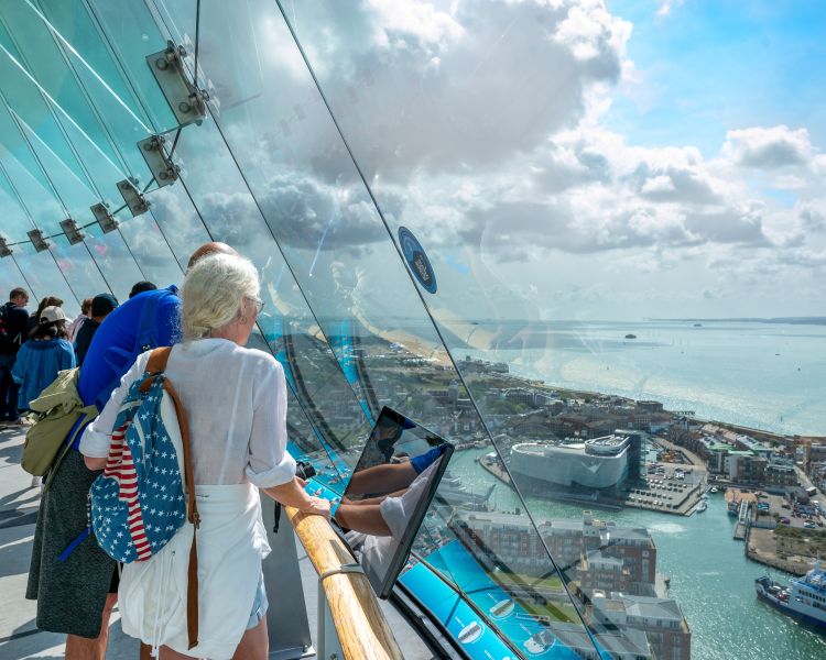 Guests enjoying the view of The Solent