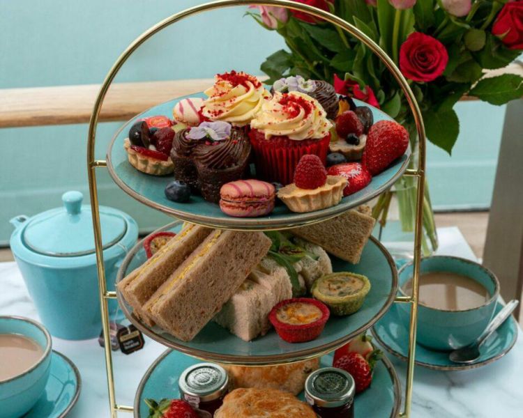 High Tea Table Setting Cakes