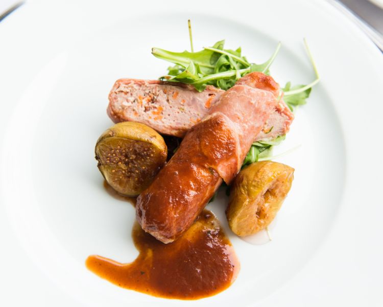 lunch on a white plate