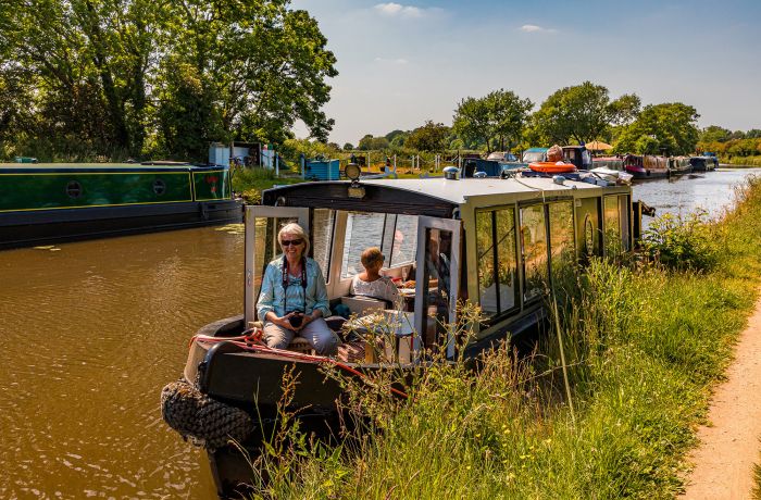 Canal boat cruise