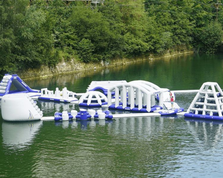 Aqua inflatable water park