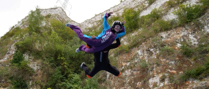 Outdoor skydiving arena