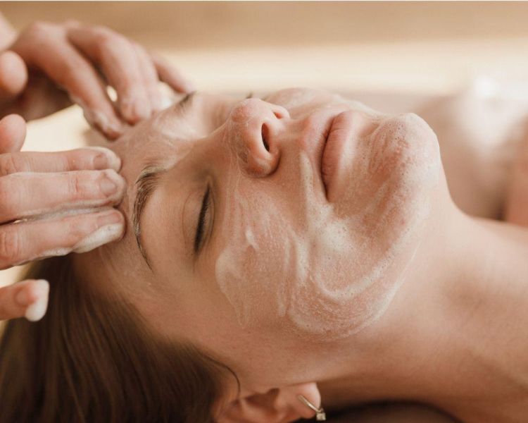 Lady having spa treatment