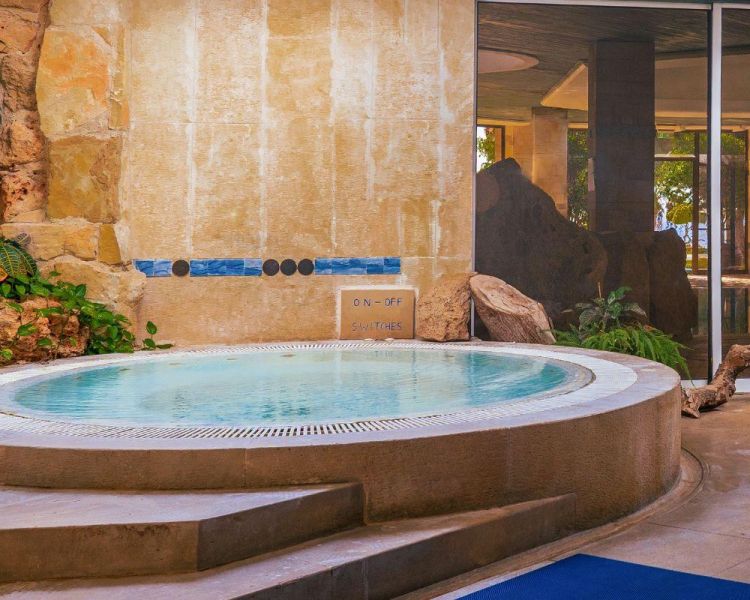 Hot tub in a spa