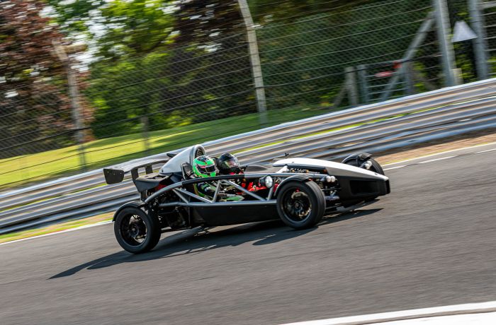 an ariel atom on a race track for a premium car driving experience
