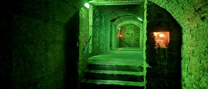 Spooky underground vaults seen on the haunted vaults walking tour in edinburgh