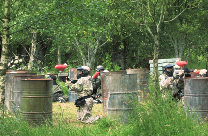people on a paintballing experience in scotland