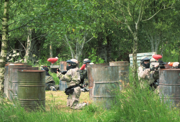 people on a paintballing experience in scotland