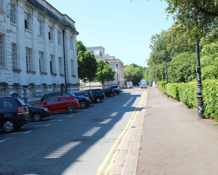 A cardiff city street seen on a doctor who locations walking tour in cardiff