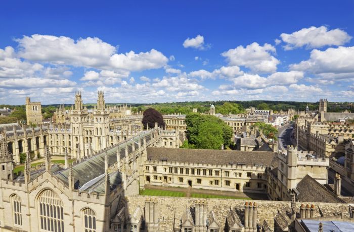 View over old oxford seen on an inspector morse walking tour in oxford
