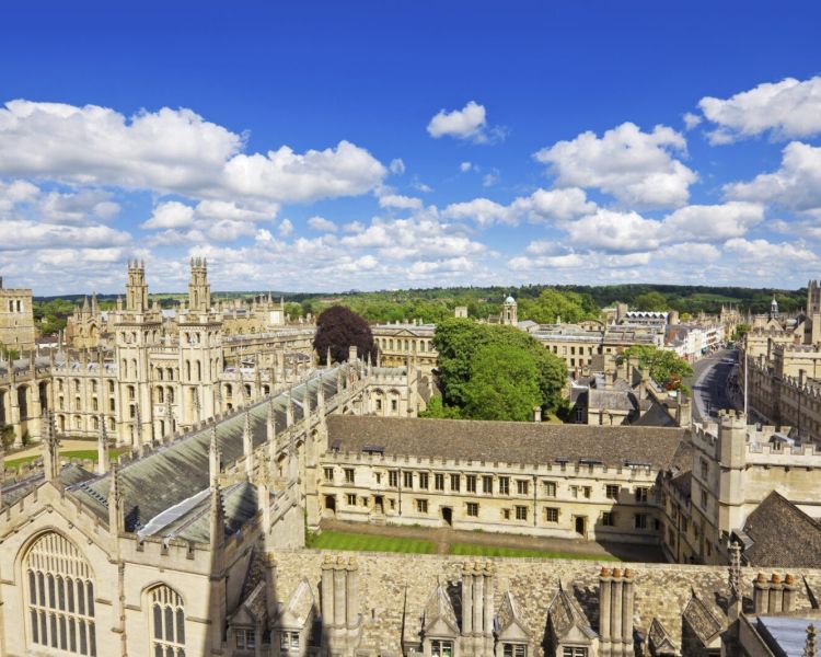 View over old oxford seen on an inspector morse walking tour in oxford