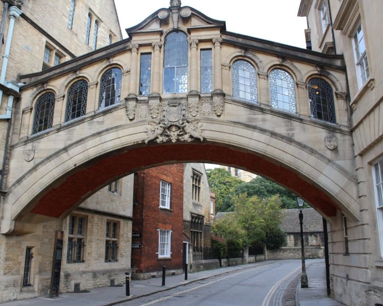 Hertford bridge or the bridge of sighs seen on an inspector morse walking tour in oxford