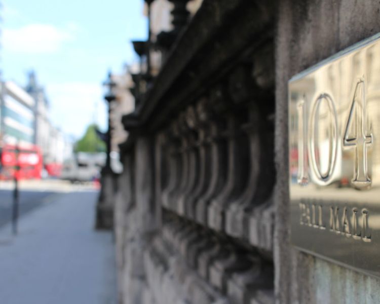 Sign for reform club seen on a sherlock holmes walking tour in london