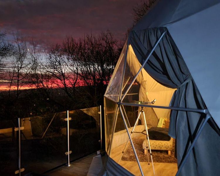 Sunsetting outside of star dome