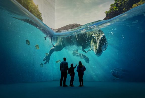 Prehistoric dinosaur exhibition at lightroom london