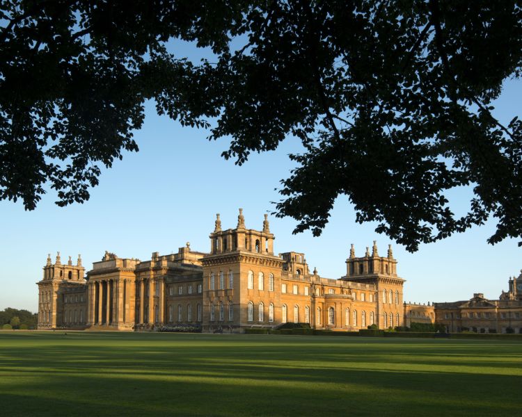 the exterior of blenheim palace in the summer