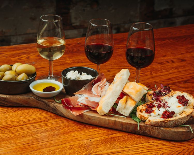 wine and nibbles