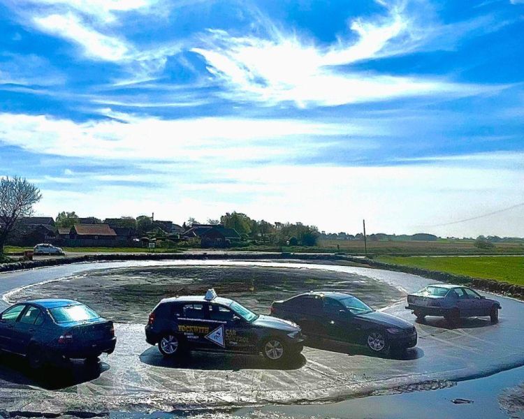 Selection of cars on a race track