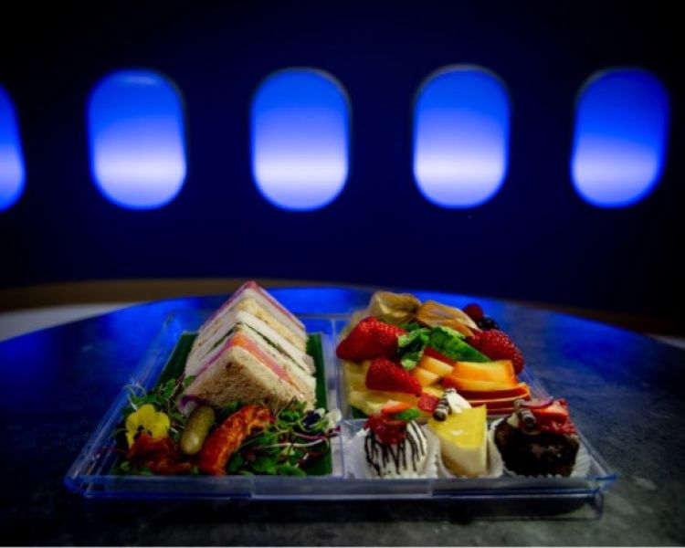 Lunch taken on flight simulator experience