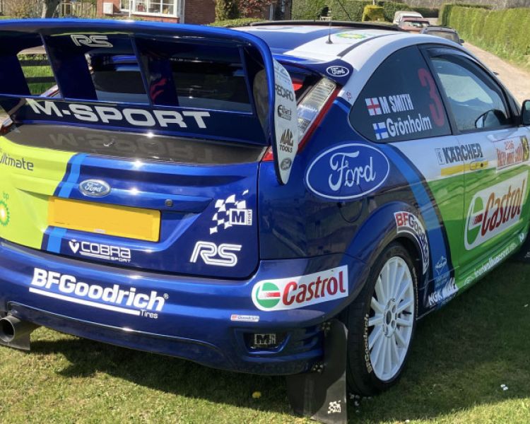 Back of ford rally car