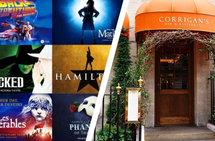 Choice of theatre show with lunch at corrigans mayfair